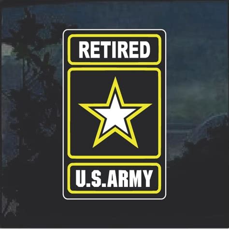 Army Stickers Us Retired Full Color Military Decal Custom Made In