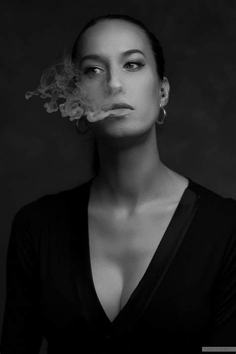 Hd Wallpaper Women Model Smoke Portrait Monochrome Face