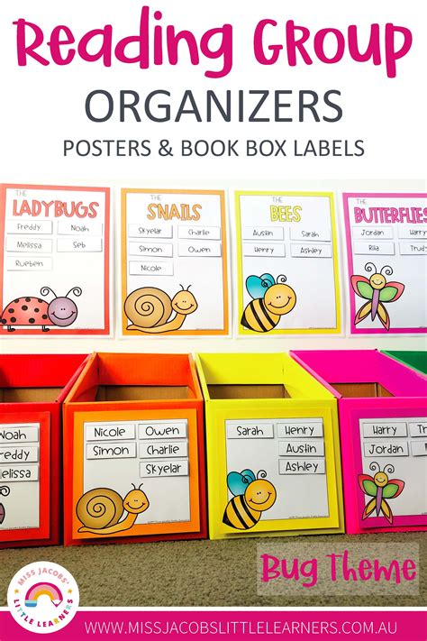 Reading Groups Posters And Labels Bugs And Minibeasts Reading Groups