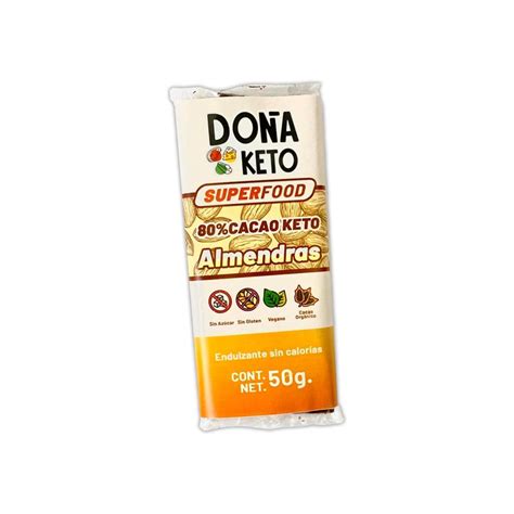 Barra de chocolate con almendra Doña keto