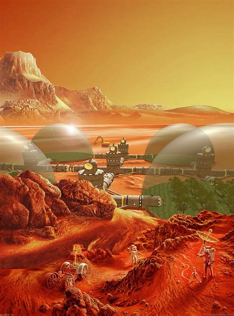 Mars Colony Painting By Don Dixon Fine Art America