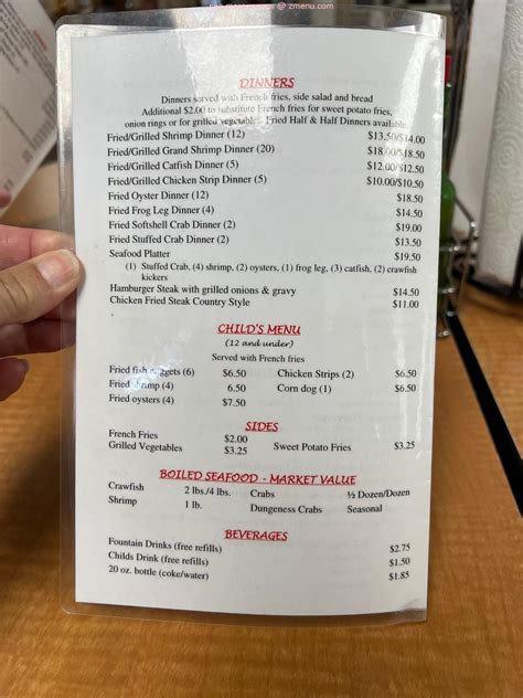 Online Menu of Pelicans Restaurant, New Iberia, Louisiana, 70560 - Zmenu
