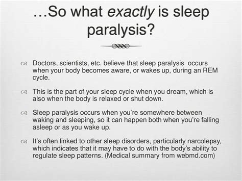 sleep paralysis