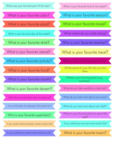Free Conversation Starters Printable Dinner Conversations Starters Free And Activities