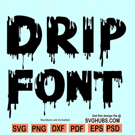 Dripping Font Svg Dripping Font Otf Dripping Font For Etsy Pelajaran
