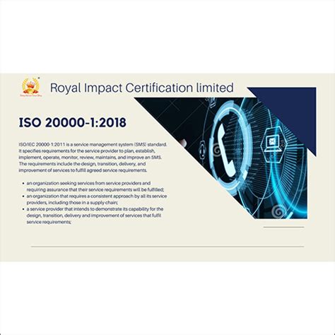 Iso 20000 1 2018 Certification Services At 4500000 Inr In Noida