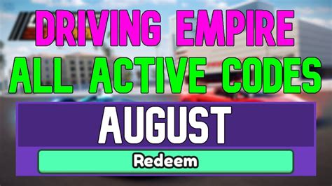 All New August 2022 Codes For Driving Empire Roblox Working Driving