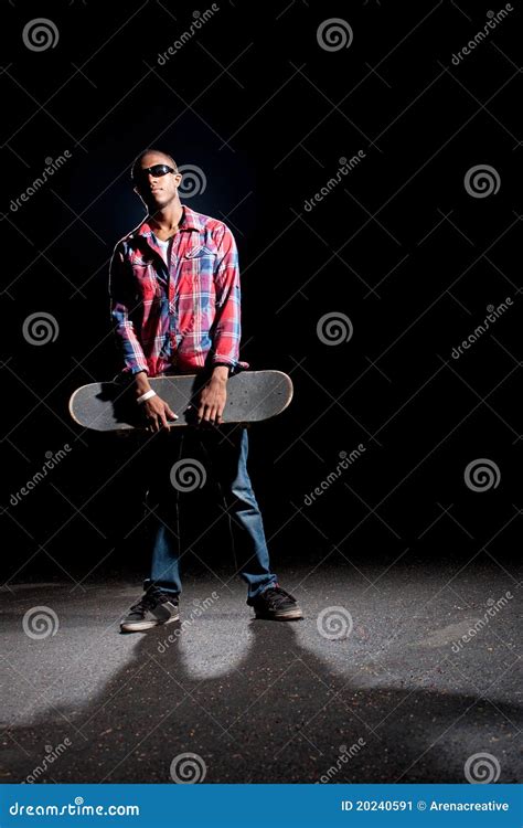 Cool Skateboarder Dude Posing Stock Image Image Of Deck Athlete 20240591