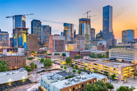 Houston Texas Usa Downtown City Skyline Stock Photo Image Of