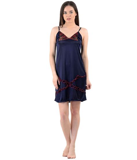 Buy American Elm Womens Stylish Black Satin Nighty Online At Best Prices In India Snapdeal