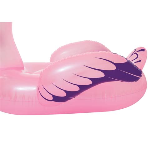 Bouée Flamant Rose Géant Gonflable Bestway Luxury Flamingo 173 X 170 Cm Avec Poignées De