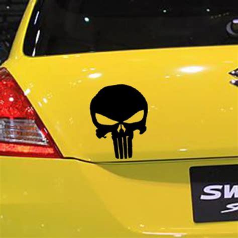 Buy Punisher Skull Vinyl Decal For Car Window Sticker