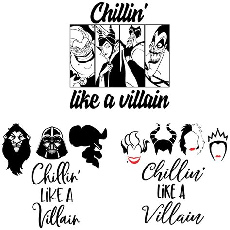 Chillin Like A Villain SVG Maleficent Svg Halloween Etsy