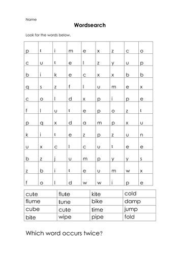 Word Search Activities For Early Finishers Teaching Resources
