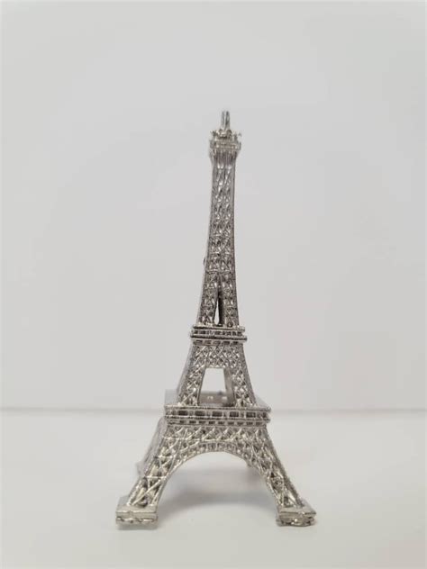 3 Silver Mini Eiffel Tower Statue Figurine Replica Souvenir Favors