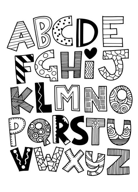 Dibujar Abecedario Moldes Letras Bonitas