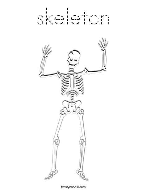 Maybe you would like to learn more about one of these? skeleton Coloring Page - Tracing - Twisty Noodle