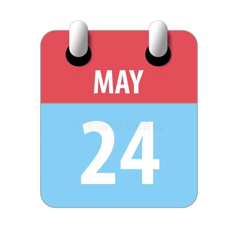 May 24th Day 24 Of Monthsimple Calendar Icon On White Background