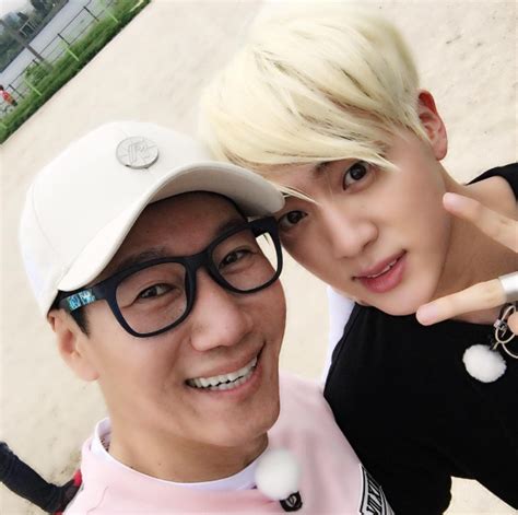 Ji suk jin is a south korean television personality, comedian, singer, and actor who was born on february 10, 1966, in jungseon, gangwon province, south korea. Ji Suk Jin Shares Photo With BTS's Jin From "Running Man ...