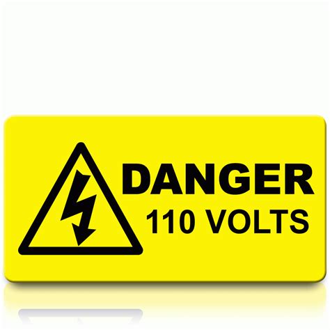 Danger 110 Volts Voltage Labels Pat Labels Online