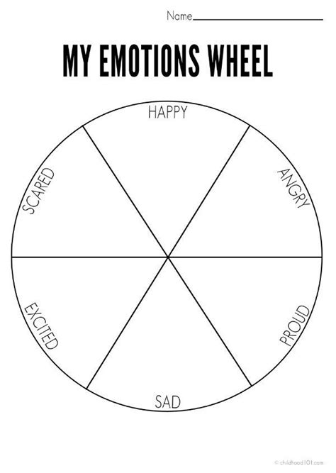 My Emotions Wheel Printable Emotions Wheel Teaching Emotions
