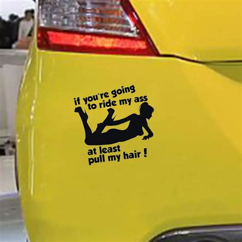 Ride My Ass Pull My Hair Sticker Decal Funny Vinyl Car Bumper Car