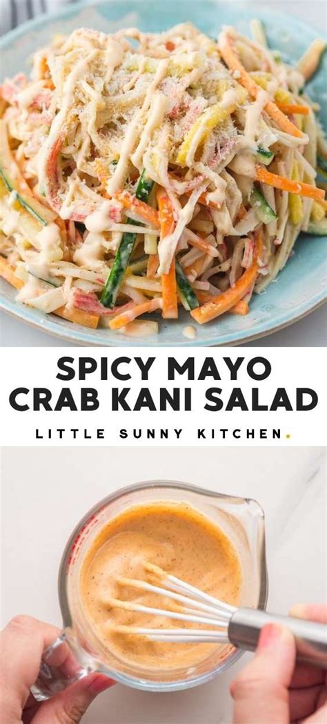 Easy Spicy Crab Kani Salad Recipe Little Sunny Kitchen