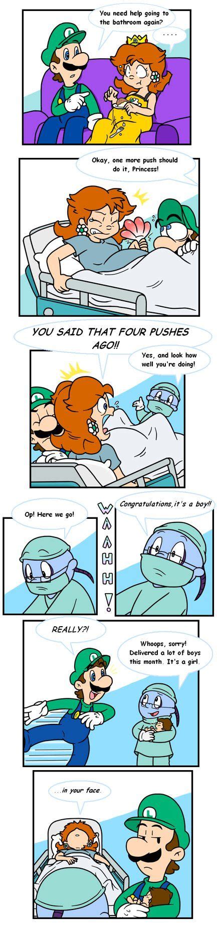 Hi Im Pregnant Page 9 By Nintendrawer Luigi And Daisy Mario