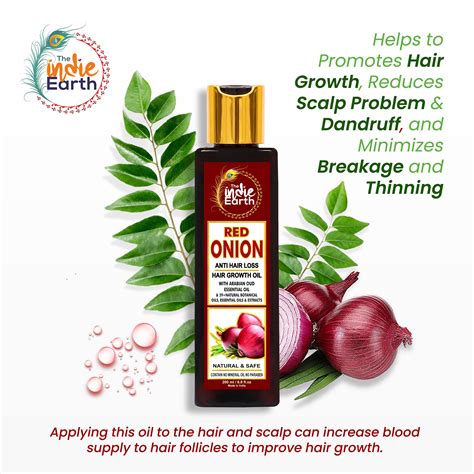 The Indie Earth Red Onion Anti Hair Loss And Hair Growth Oil With Pure