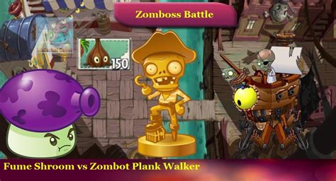 Plants Vs Zombies 2 Fume Shroom Vs Zombot Plank Walker Plants Vs