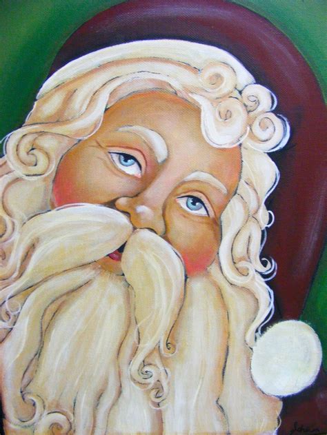 Folk Art Santa Claus Painting By Lisa Scherer Sold Christmas