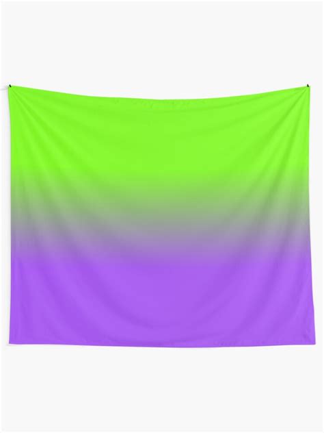 Neon Purple And Neon Green Ombré Shade Color Fade Tapestry By Podartist