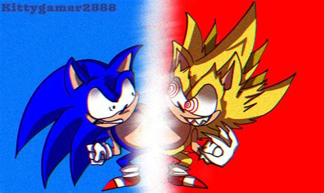 Sonic Vs Fleetway Super Sonic Cuz Yes Sonic The Hedgehog Amino