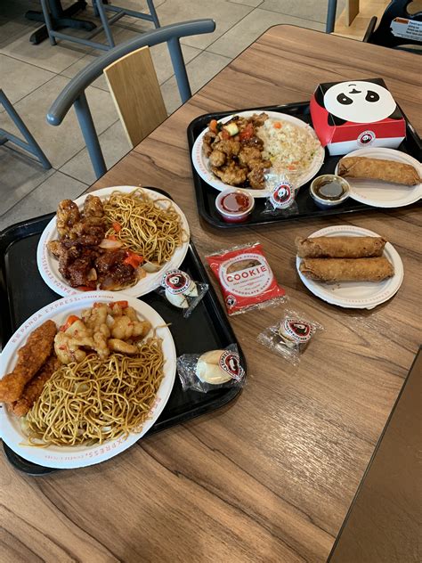 Each family meal includes your choice of three large entrees plus two large sides for $29. Simple Family Meal Out | Panda Express - Simply Elliott