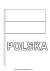Flaga Polski Do Druku Szablon Do Kolorowania I Do Wyklejania