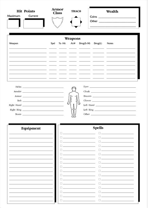 Dnd Character Backstory Template