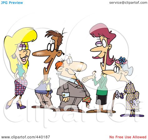 Royalty Free Rf Clip Art Illustration Of A Cartoon Group Of People