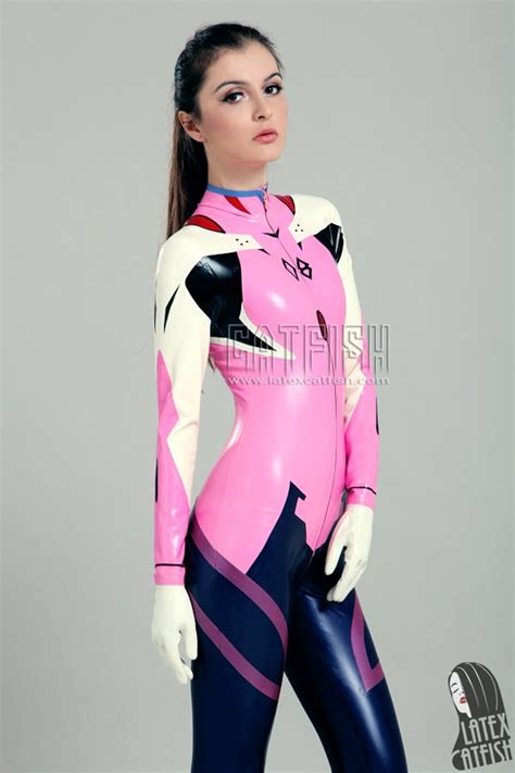 Sexy Japanese Eva Cosplay Rubber Catsuit Women Latex Catsuit Etsy