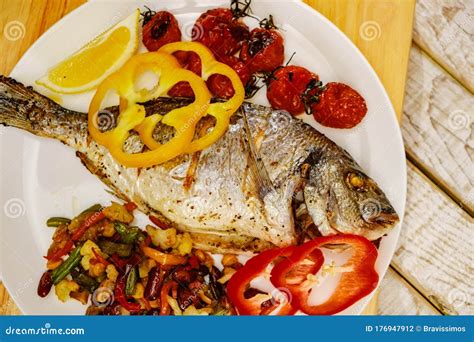 Food Fish Fresh Dorado Meal Seafood Dinner Raw Stock Photo Image Of