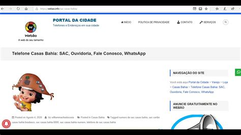 Sac Casas Bahia Telefone Ouvidoria E Whatsapp Youtube