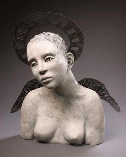 Anne Gregerson Halos And Wings Bust Sculpture Sculpture Bust