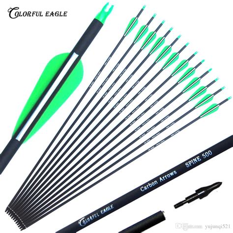 2020 New Carbon Arrow 283031 Archery Arrows Spine500 Changeable