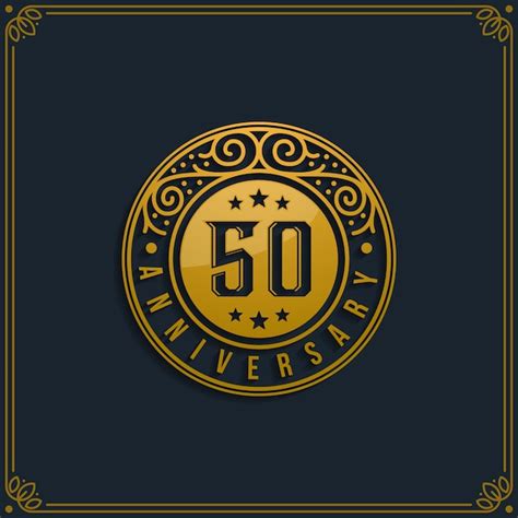 Premium Vector 50th Anniversary Celebration Birthday