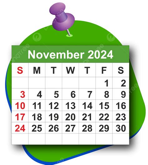 November 2024 Monthly Calender Design Ai Vector November 2024 Calendar