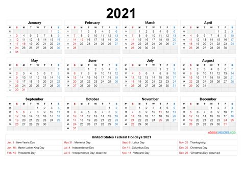 2021 Calendar Printable One Page 2024 Calendar Printable