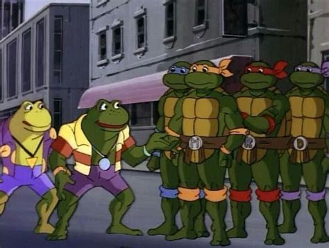The Turtles And The Punk Frogs Tmnt Artwork Teenage Mutant Ninja