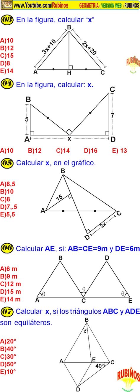 Ejemplos Ejercicios De Congruencia De Triangulos Resueltos Vitutor