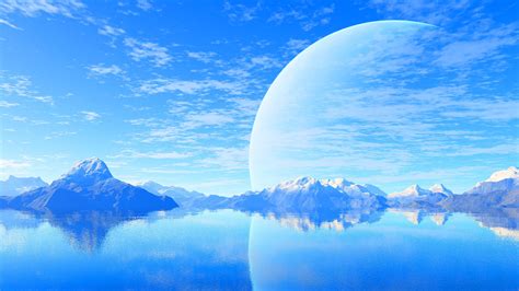 1080p Image Blue Moon Natural Sky Wallpaper