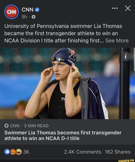 Cnn Cnn University Of Pennsylvania Swimmer Lia Thomas Became The First