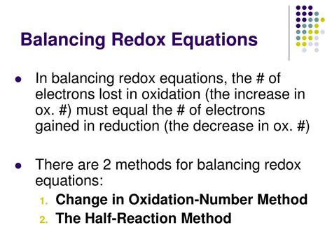 Ppt Balancing Equations For Redox Reactions Powerpoint Presentation Hot Sex Picture